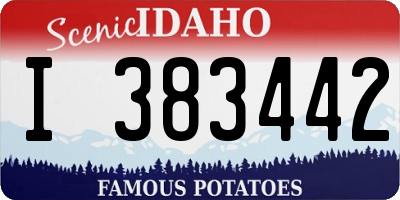 ID license plate I383442