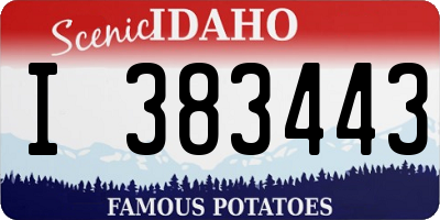 ID license plate I383443