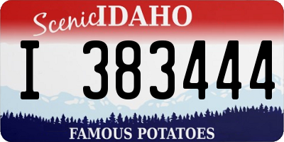 ID license plate I383444