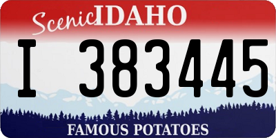 ID license plate I383445