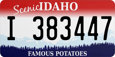 ID license plate I383447