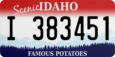 ID license plate I383451