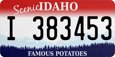 ID license plate I383453