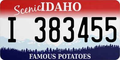 ID license plate I383455