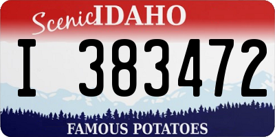 ID license plate I383472
