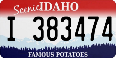 ID license plate I383474