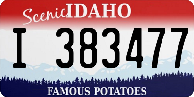 ID license plate I383477