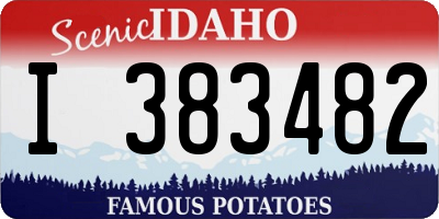 ID license plate I383482