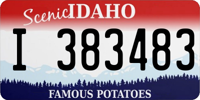 ID license plate I383483