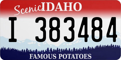 ID license plate I383484