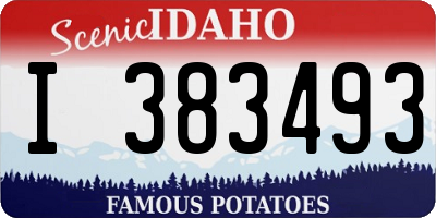 ID license plate I383493