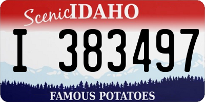 ID license plate I383497