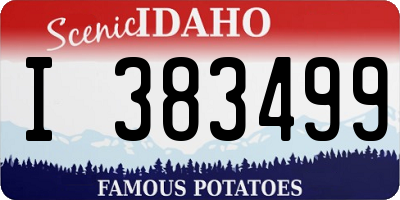 ID license plate I383499