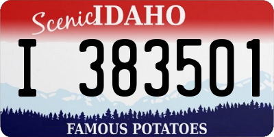 ID license plate I383501