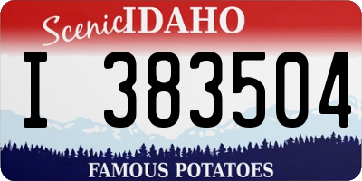 ID license plate I383504