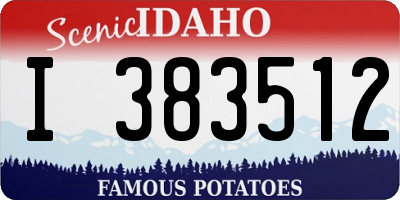 ID license plate I383512