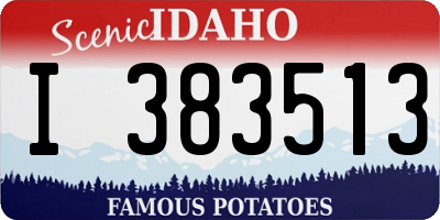 ID license plate I383513