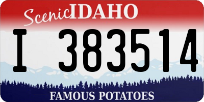 ID license plate I383514