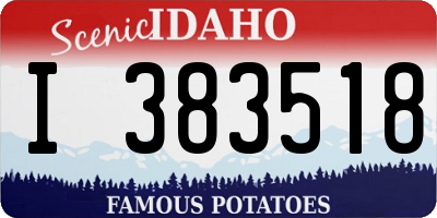 ID license plate I383518