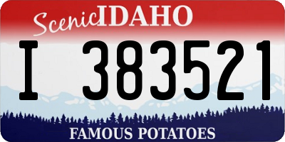 ID license plate I383521
