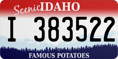 ID license plate I383522