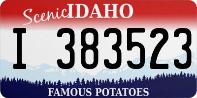 ID license plate I383523