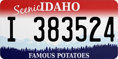 ID license plate I383524