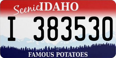 ID license plate I383530