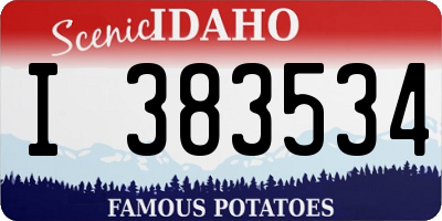 ID license plate I383534