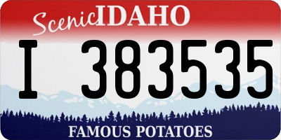 ID license plate I383535