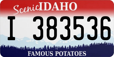 ID license plate I383536