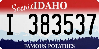 ID license plate I383537