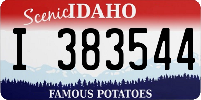 ID license plate I383544