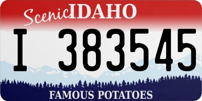 ID license plate I383545