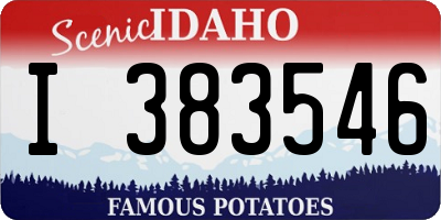 ID license plate I383546