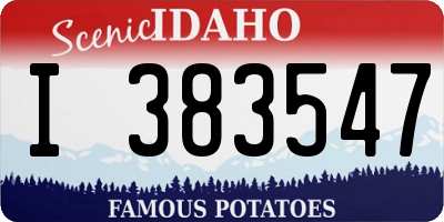 ID license plate I383547