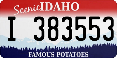 ID license plate I383553
