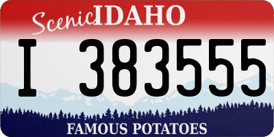 ID license plate I383555
