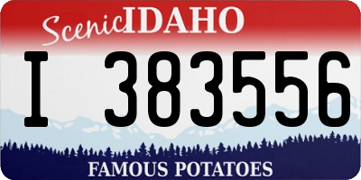ID license plate I383556