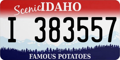 ID license plate I383557