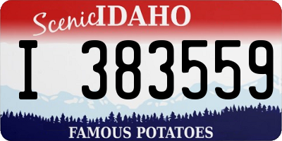 ID license plate I383559