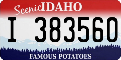 ID license plate I383560
