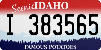 ID license plate I383565