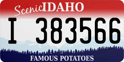 ID license plate I383566