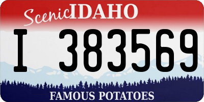 ID license plate I383569