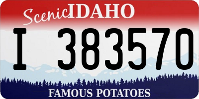 ID license plate I383570