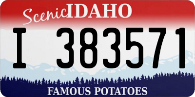 ID license plate I383571