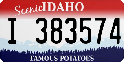 ID license plate I383574