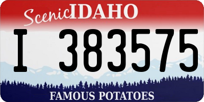 ID license plate I383575