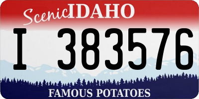 ID license plate I383576